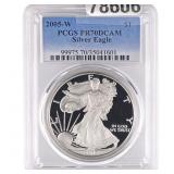 2005-W Silver Eagle PCGS PR70 DCAM