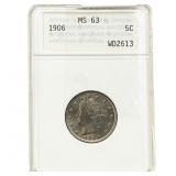 1906 Liberty Victory Nickel ANACS MS63