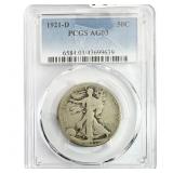 1921-D Walking Liberty Half Dollar PCGS AG03