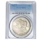 1881-S Morgan Silver Dollar PCGS MS64