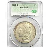 1881-O Morgan Silver Dollar CAC AU58