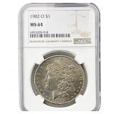 1902-O Morgan Silver Dollar NGC MS64