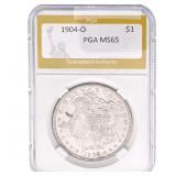 1904-O Morgan Silver Dollar PGA MS65