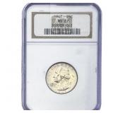1947 Washington Silver Quarter NGC MS67