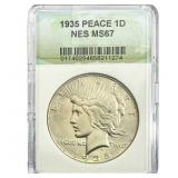 1935 Silver Peace Dollar NES MS67