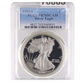 1990-S Silver Eagle PCGS PR70 DCAM