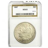 1887 Morgan Silver Dollar NGC MS65