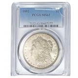 1882 Morgan Silver Dollar PCGS MS63