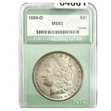 1884-O Morgan Silver Dollar NTC MS63