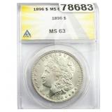 1896 Morgan Silver Dollar ANACS MS63