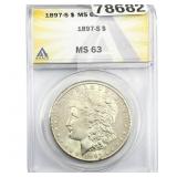 1879-S Morgan Silver Dollar ANACS MS63