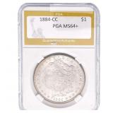 1884-CC Morgan Silver Dollar PGA MS64+