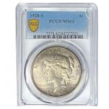1928-S Silver Peace Dollar PCGS MS62