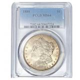 1888 Morgan Silver Dollar PCGS MS64