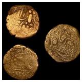 [3 Coins]780-980 AD Pratihara Empire Silver Drachm