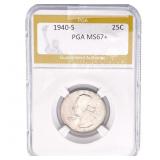 1940-S Washington Silver Quarter PGA MS67+