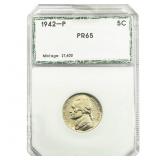 1942-P Jefferson Nickel PCI PR65