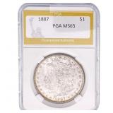 1887 Morgan Silver Dollar PGA MS65