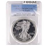 2002-W Silver Eagle PCGS PR70 DCAM