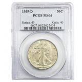 1939-D Franklin Half Dollar PCGS MS66