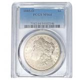 1885-O Morgan Silver Dollar PCGS MS64