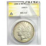 1886 Morgan Silver Dollar ANACS MS63
