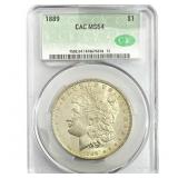 1889 Morgan Silver Dollar CAC MS64