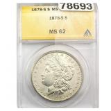 1878-S Morgan Silver Dollar ANACS MS62