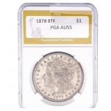 1878 8TF Morgan Silver Dollar PGA AU55