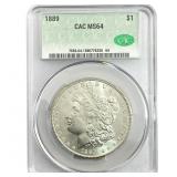 1889 Morgan Silver Dollar CAC MS64