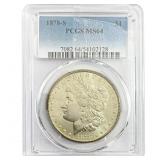 1878-S Morgan Silver Dollar PCGS MS64