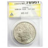 1900 Morgan Silver Dollar ANACS MS62