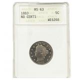 1883 Liberty Victory Nickel ANACS MS63