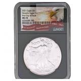 2021 Silver Eagle NGC MS70 Hearldic Eagle T-1