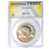 1972-D Kennedy Half Dollar ANACS MS67