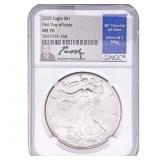 2020 Silver Eagle NGC MS70 First Day of Issue