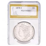 1878-S Morgan Silver Dollar PGA MS66+