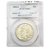 1944-S Walking Liberty Half Dollar PCGS MS62