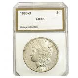 1880-S Morgan Silver Dollar PCI MS64