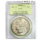 1881-S Morgan Silver Dollar PCGS MS65