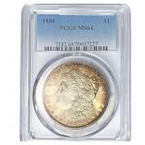 1888 Morgan Silver Dollar PCGS MS64