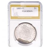 1883-CC Morgan Silver Dollar PGA MS64+