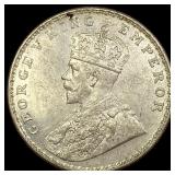 1913 British-India SIlver Rupee UNCIRCULATED