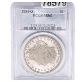 1884-O Morgan Silver Dollar PCGS MS63