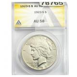 1923-S Silver Peace Dollar ANACS AU58