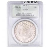 1885-O Morgan Silver Dollar PCGS MS64