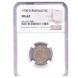 1938-D Buffalo Nickel NGC MS67