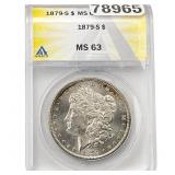 1879-S Morgan Silver Dollar ANACS MS63