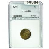 1900 Indian Head Cent NNC MS66 RB