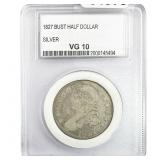 1827 Capped Bust Half Dollar PCC VG10